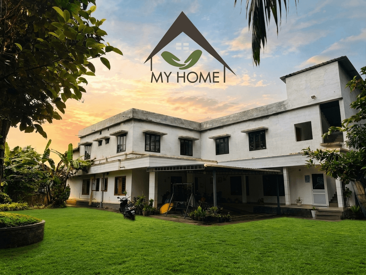 Front view of the My Home Hospice and Palliative Care Centre building